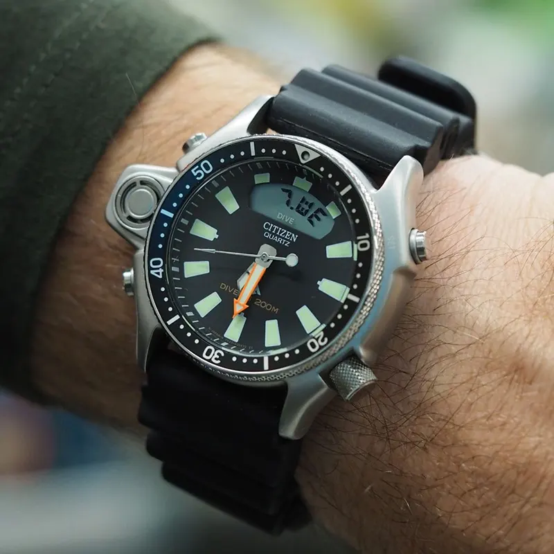 Citizen Promaster Aqualand Black Dial Diver's Men's Watch- JP2000-08E